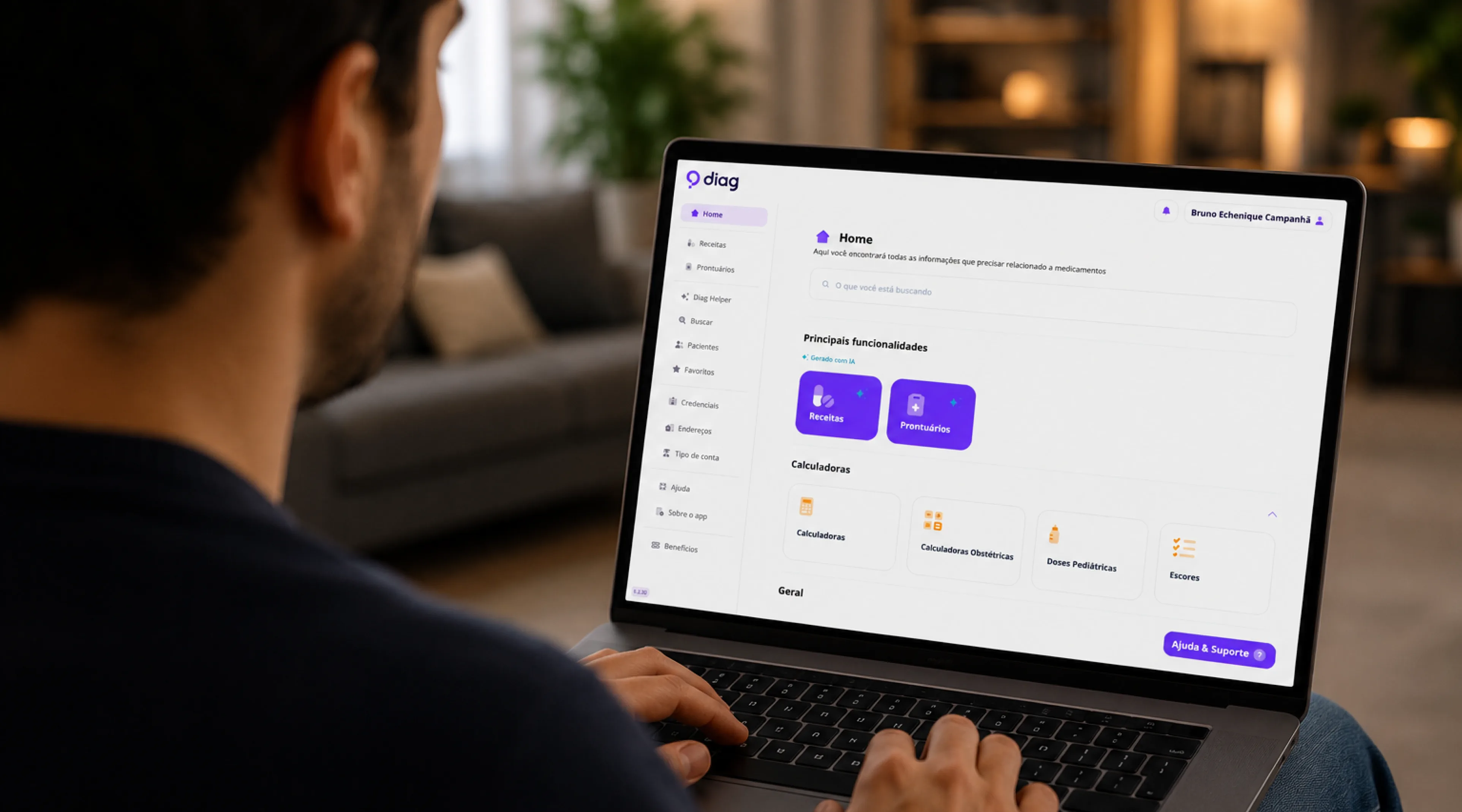Plataforma web desenvolvida pela Phurshell mostrando design moderno e funcional