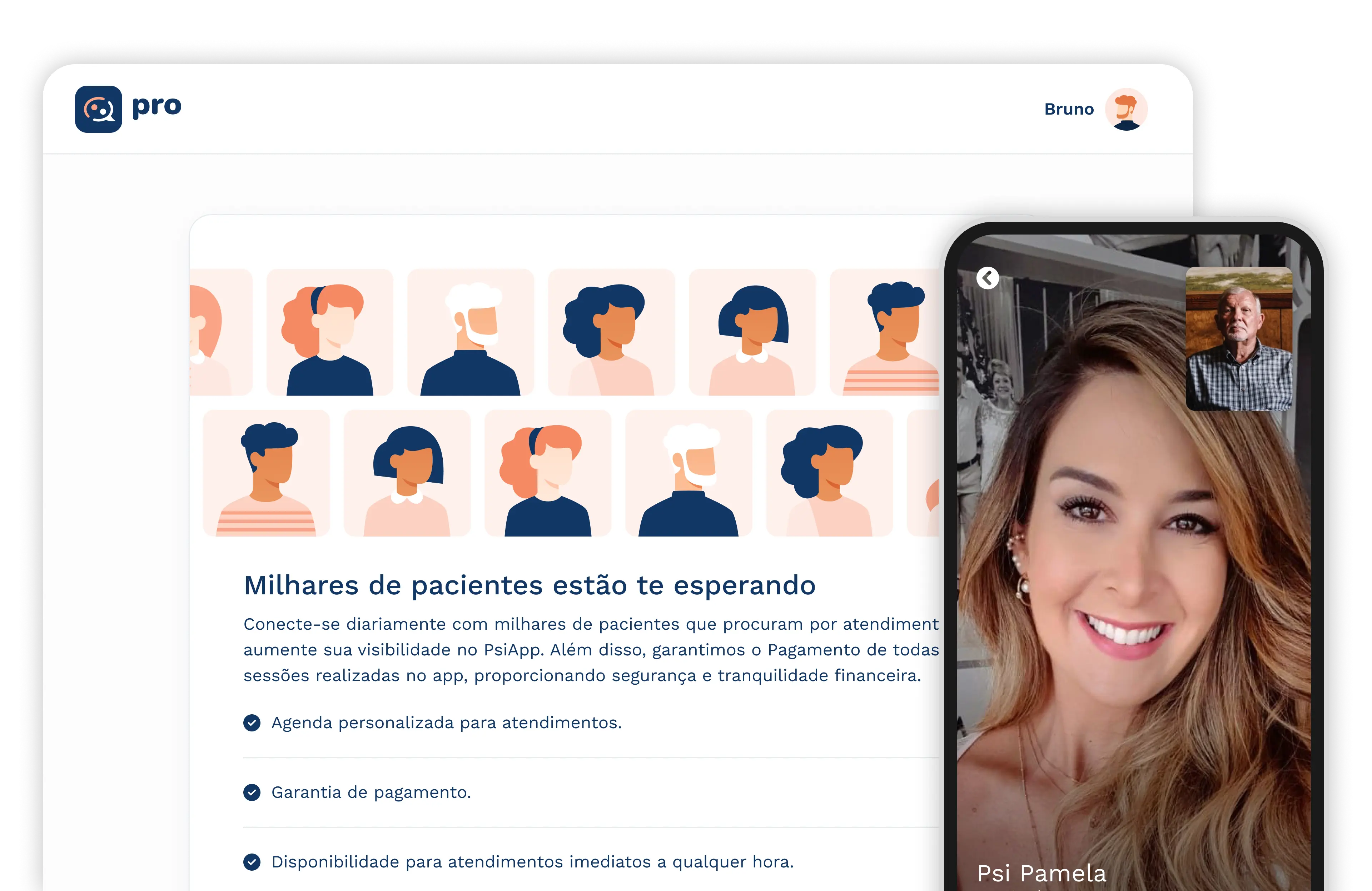 Tela do aplicativo Psiapp desenvolvido pela Phurshell